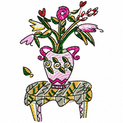 Vase For Flowers Embroidery Design 2 Vase For Flowers Embroidery Design 2